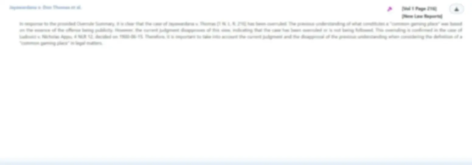 overrule - detection Content